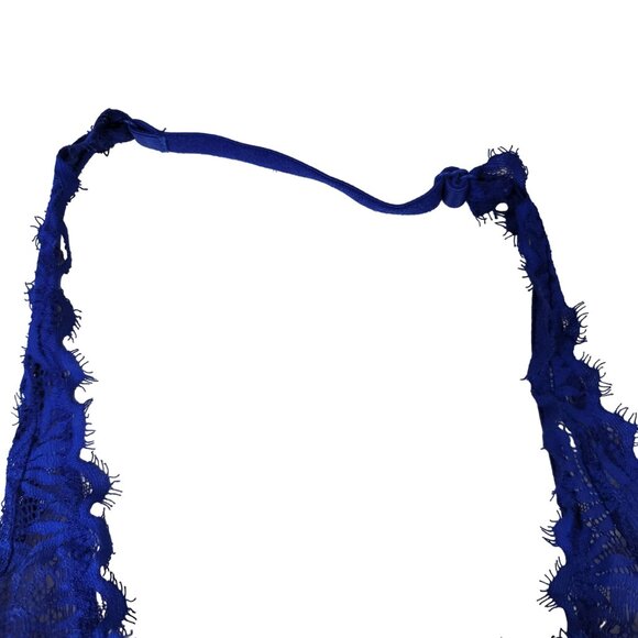 Victoria's Secret PINK Lace Bralette Bra Blue Large C Lightly Lined Underwire - Picture 4 of 12